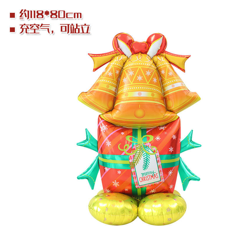 Ventana de Navidad accesorios de decoración de juguete globo 4D de pie de Navidad Viejo hombre Reno árbol de Navidad Super gran globo