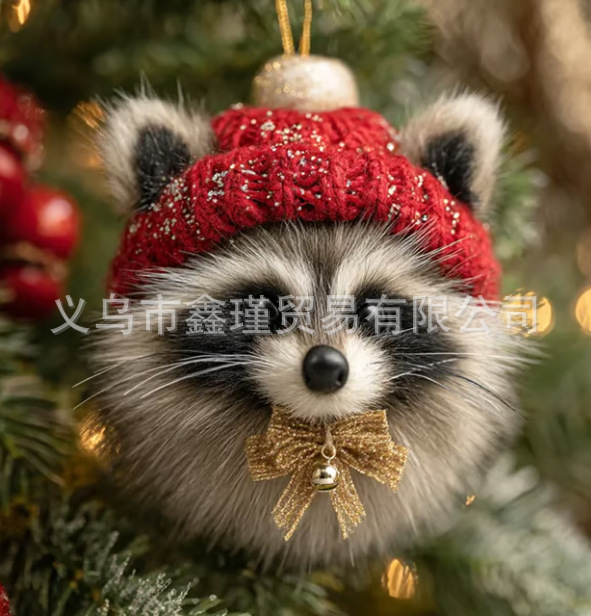 Explosiones transfronterizas mapache erizo decoraciones de árbol de Navidad búho decoraciones de Navidad colgantes planos acrílicos image 11