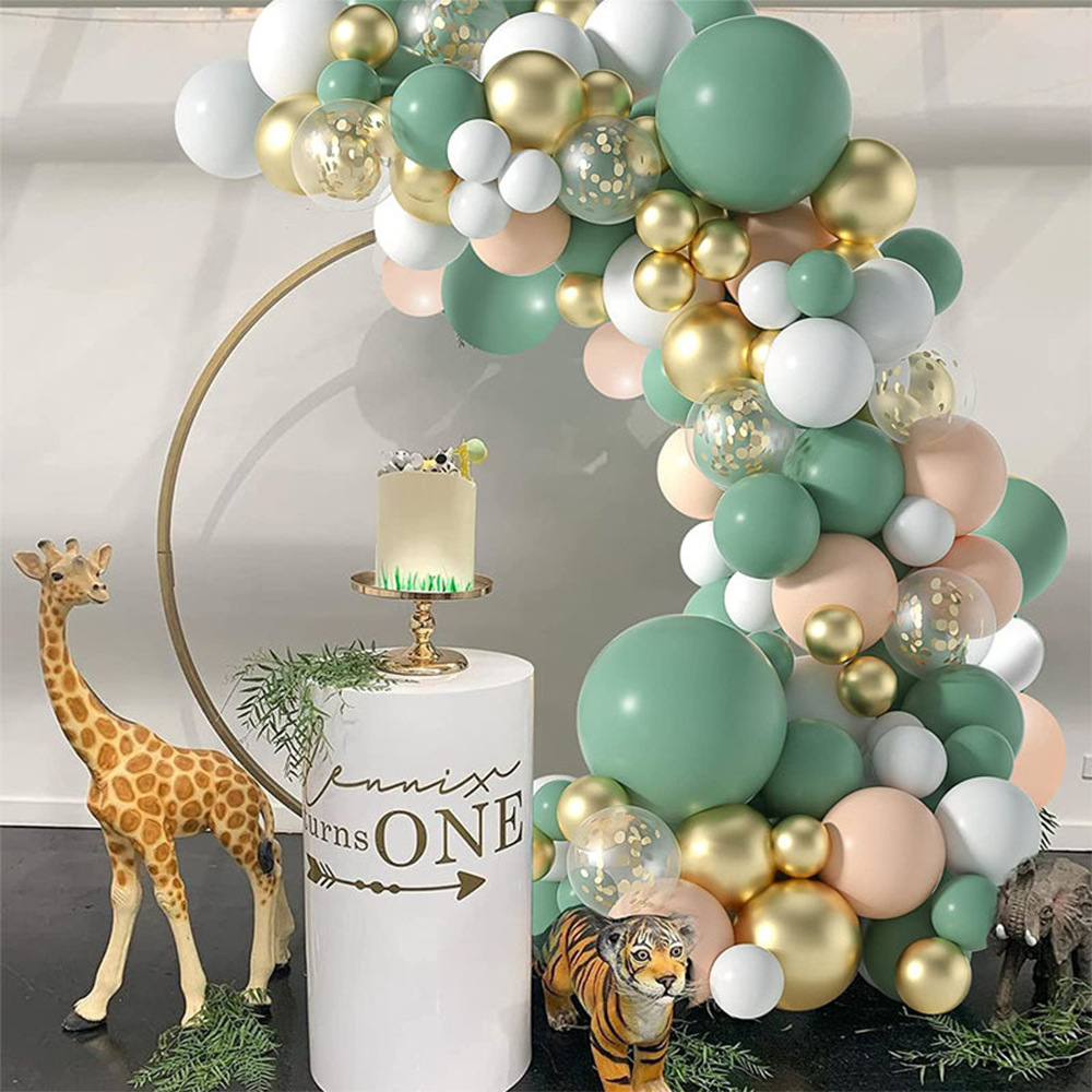 Amazon 18inch Bean Green Avocado Balloon Chain Set Birthday Party Wedding Decoration Balloons Green Latex