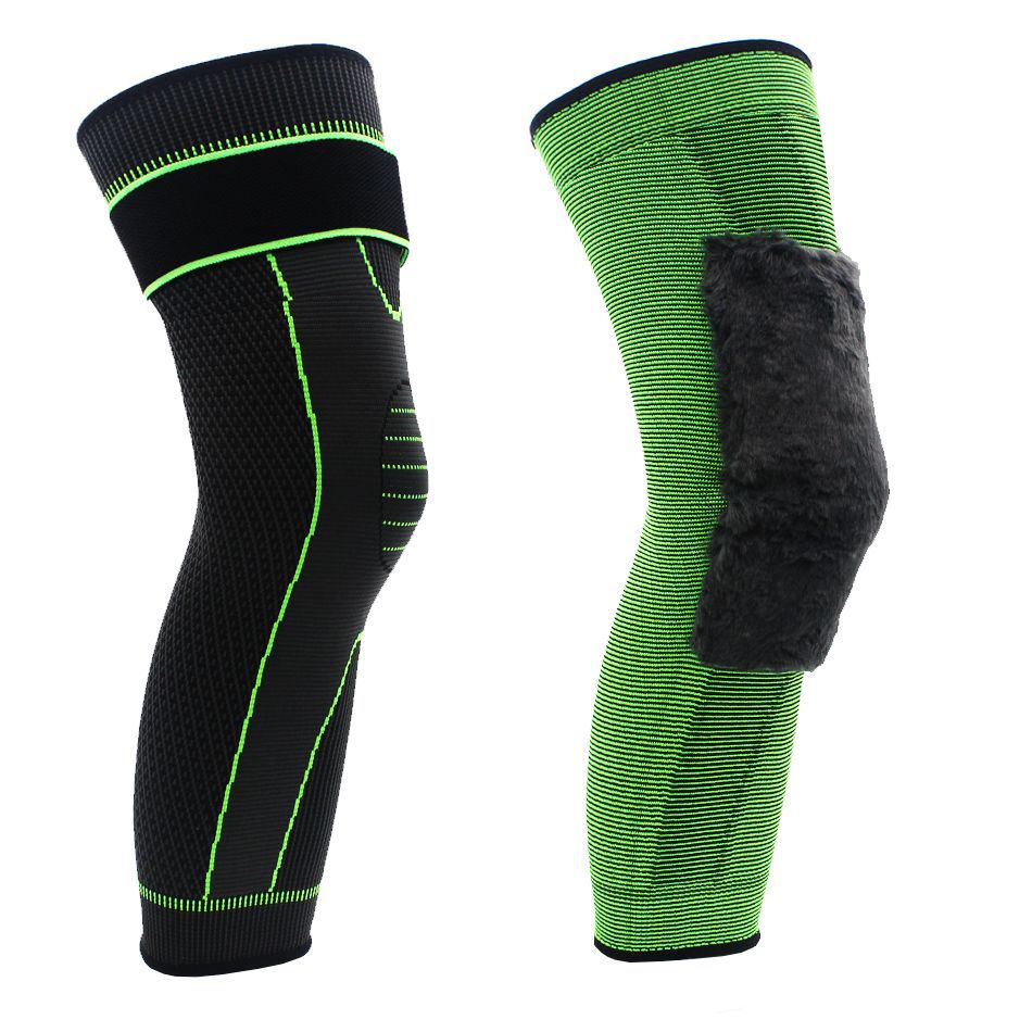 Rodilleras alargadas y aterciopeladas, correas cálidas para las rodillas, piernas frías antideslizantes y calientes, piernas frías y resistentes al frío en las articulaciones de las mujeres