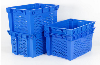 供应可套叠错位箱 生鲜冷链配送箱 果蔬食品错位肉联箱冷库运输框