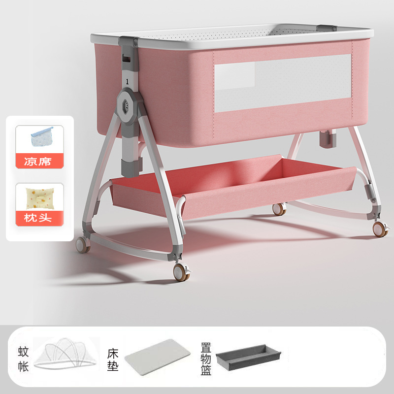 Cuna multifuncional mesa de pañales plegable móvil cama grande empalmada cama grande cama bb portátil al por mayor transfronteriza cuna