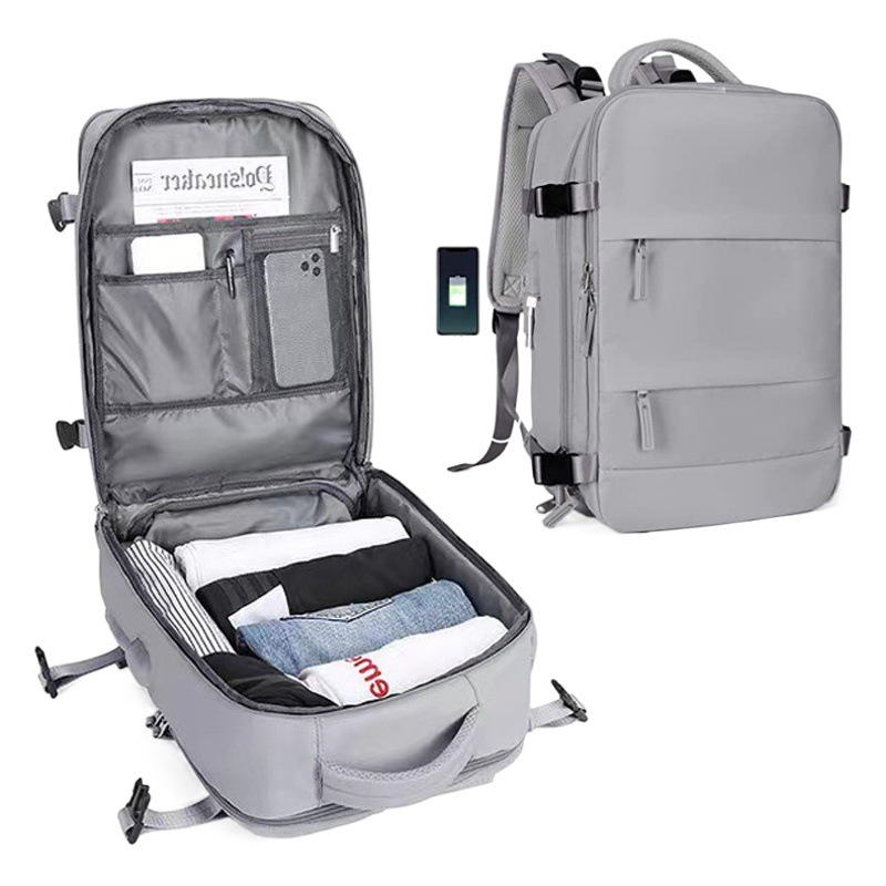 Mochila impermeable de viaje caliente transfronteriza deportes al aire libre mochila casual de 15,6 pulgadas con puerto de carga compartimento para zapatos