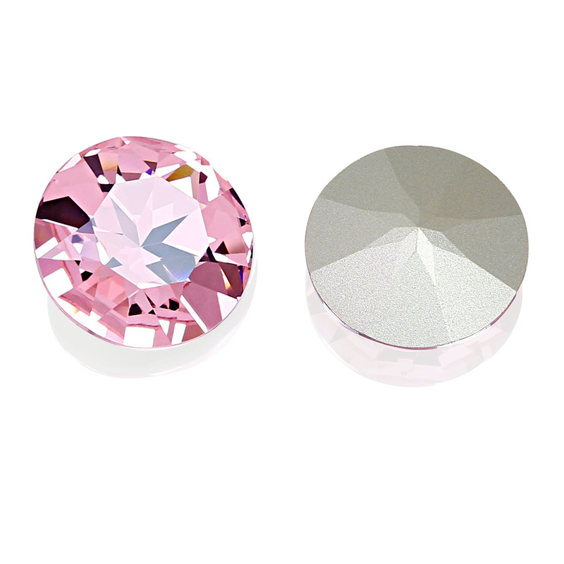 Customized Dongzhou Crystal Gem Flower Pointed Bottom Round Diamond High Transparency Multi-Faceted Stereo Flash K9 Crystal Diamond Jewelry Accessories