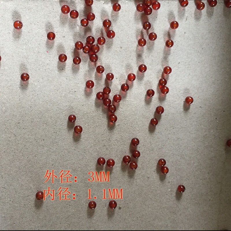 红玛瑙半孔无孔圆珠散珠饰品星月千眼菩提镶嵌耳钉发簪用|undefined