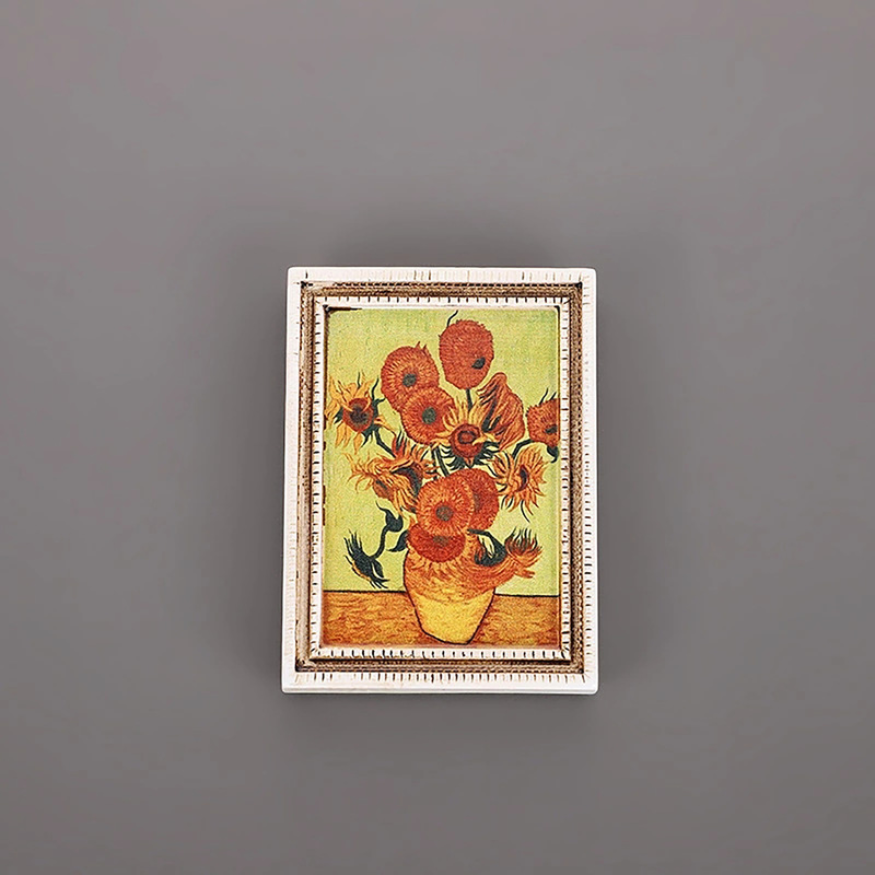 树脂冰箱贴立体世界名画相框冰箱贴油画磁吸贴文创梵高冰箱贴批发|undefined