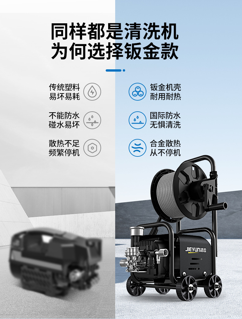 Car Washing Machine 220V Household High-Pressure High-Power Cleaning Machine Supercharged Water Gun Car Powerful Floor Washing Artifact Water Wholesale