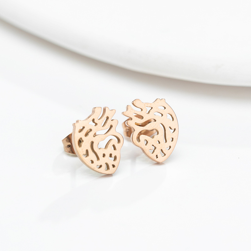 simple style earring, steel earring