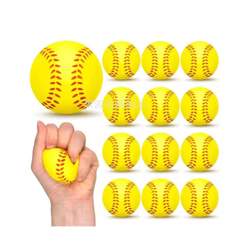 PU foam sponge baseball polyurethane high elastic solid foam golf ball squeeze vent grip ball