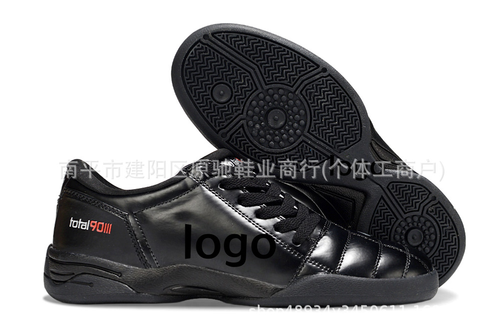 Fábrica de Putian al por mayor T90 serie interior MD fondo plano zapatos de fútbol de fondo bajo entrenamiento césped interior y exterior