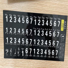 厂家现货88键钢琴49键电子琴61键手卷钢琴数字简谱琴键音阶贴纸