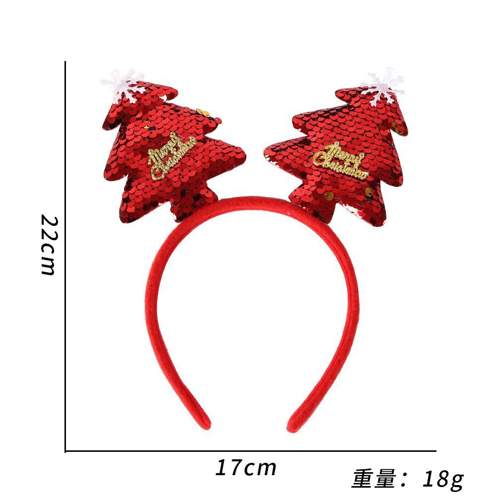红色圣诞树发箍