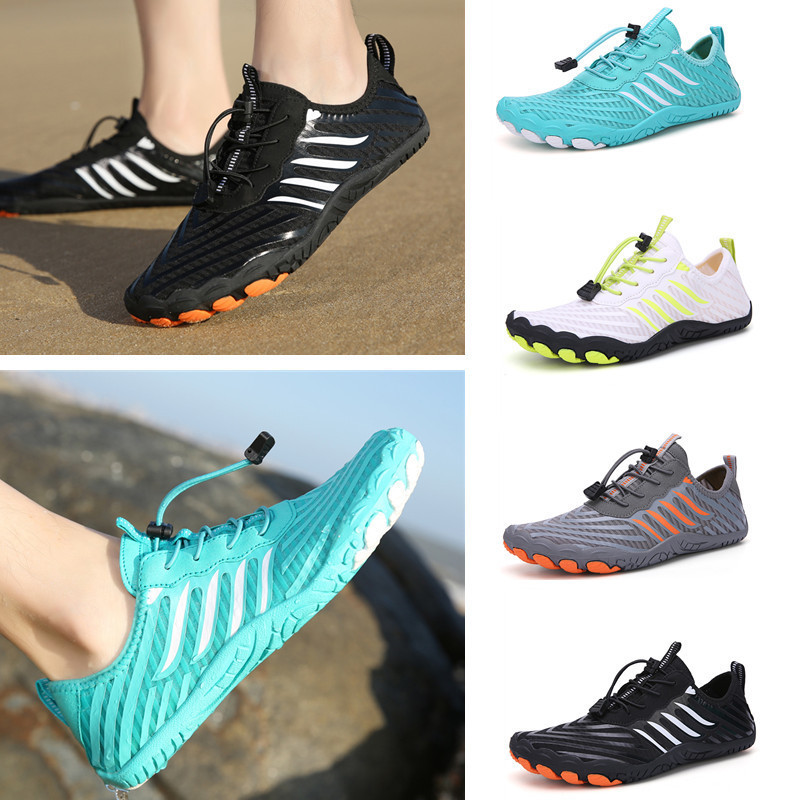 Five-Finger Large Size Water Shoes, Women's Wading Shoes, Diving Shoes, Cycling and Hiking Shoes, Non-Slip Rubber Sole, Outdoor Cross-Country Shoes