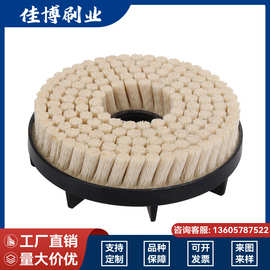 厂家定制工业抛光圆盘刷机加工碳化硅磨料丝平面打磨去毛刺毛刷
