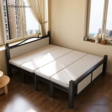 折叠床单人家用简易硬板床加长款双人出租房午休午睡成人铁床