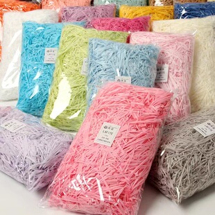 Raffia Gift Box Filler DIY Gift Wedding Gift Box Fruit Gift Box Bedding Straw Decoration Shredded Paper Silk