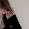 Agile earrings, universal sophisticated zirconium, ear clips, simple and elegant design