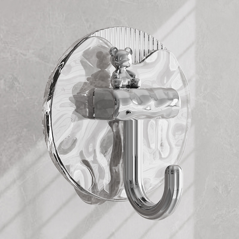 Gancho de oso original fuerte adhesivo pared de cocina creativa lindo sin marcas de perforación puerta detrás del gancho adhesivo de baño