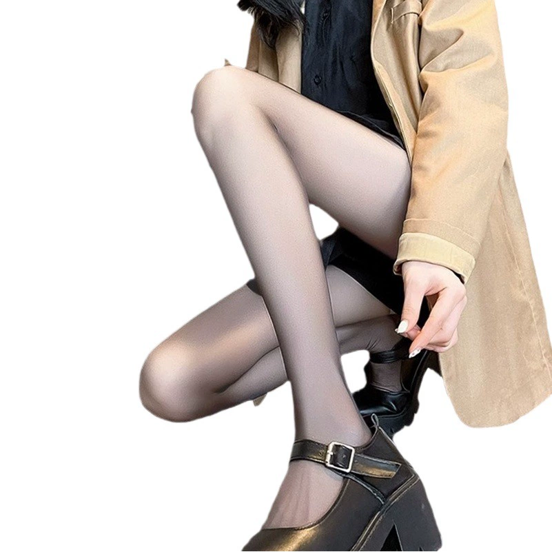 Шелковистые шелковые чулки 0D, ультратонкие черные шелковые чулки 0D, сексуальные легкие артефакт на ногах, весенне-осенние черные шелковые чулки