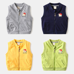 Children's Vest Spring and Autumn Style 2023 New Children's Clothing Embroidered Boy's Top Korean Version Baby Small Sweatshirt Dropshipping One Piece