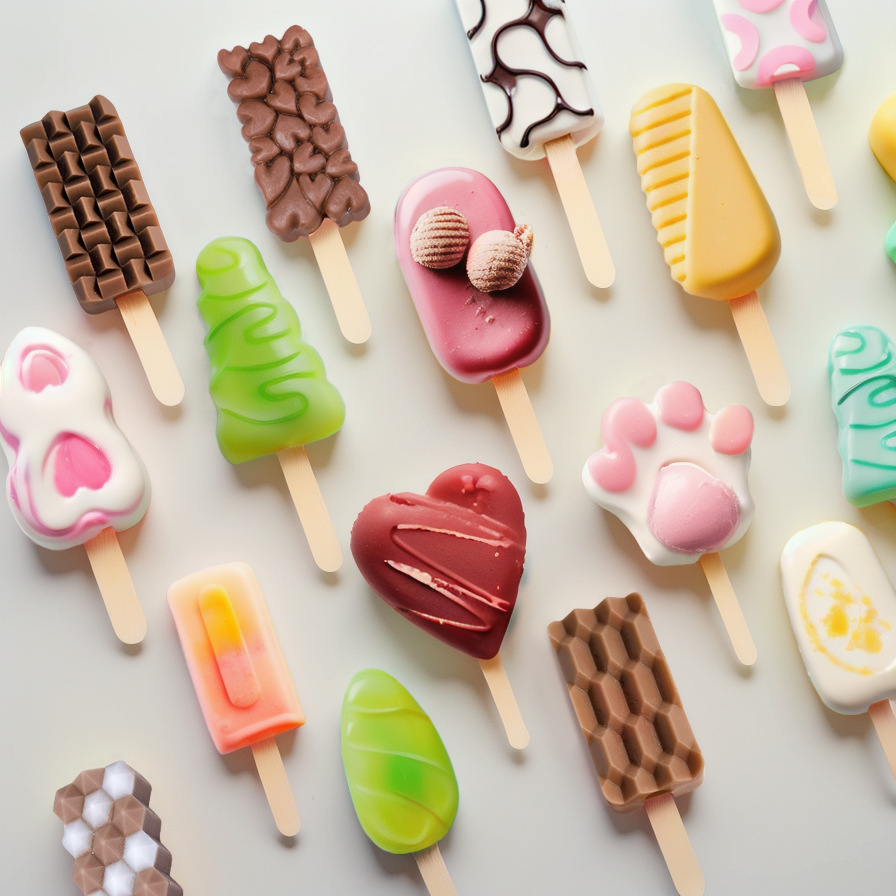 Sanxin 4-piece helado molde de silicona DIY paleta Popsicle fabricante de helados herramienta abrasiva de silicona Amazon