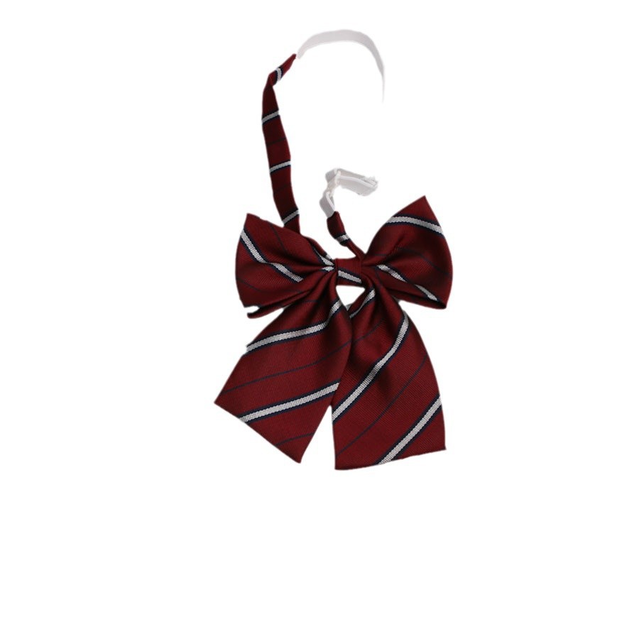 学校は韓国版日系jkネクタイの女性部品dk制服襟花ジッパー手打学院7cm酒赤青縞を提供している