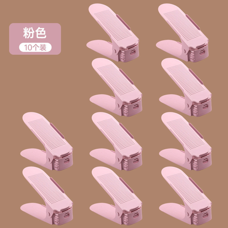 Estante de almacenamiento ajustable de zapatos soporte de zapatos de doble capa dormitorio armario de zapatos acabado estratificado estante de almacenamiento de zapatillas artefacto mágico