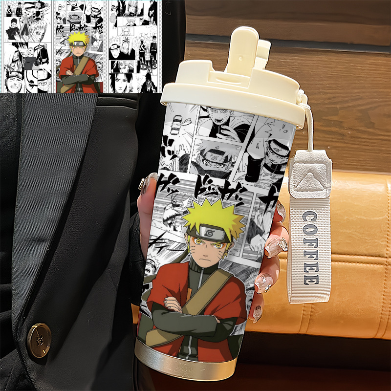 ナルト魔法瓶カップ漫画ナルトサスケ学生ウォーターカップ高価値ストロー 316 ステンレス鋼食品グレード|undefined