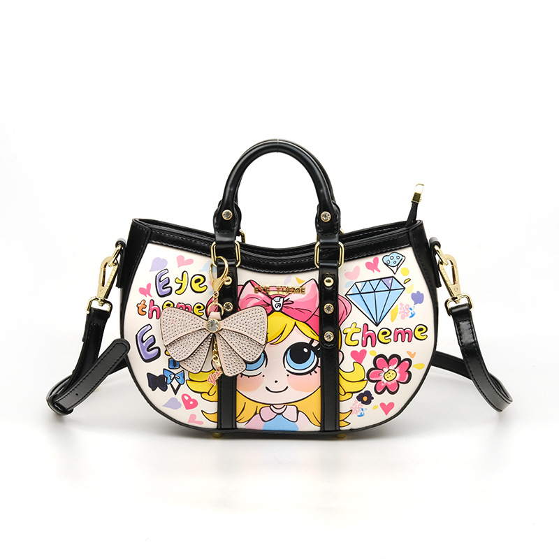 2025 impresión de tendencia color macarón forma cremallera bolsos de mano personalidad versátil bolsos de estudiantes 2840 #