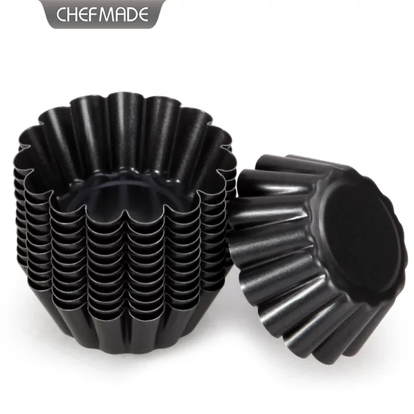 Non-Stick Egg Tart Mold Chrysanthemum Cup Croissant Pudding Portuguese Tart Cake Cup Bowl Cake Mold DIY Baking Tools