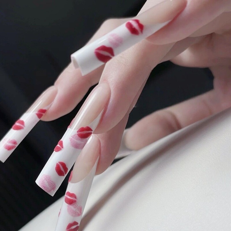 Little Red Book's Same Style Flame Red Lip Nail Art Stickers Wholesale Chinese Valentine's Day Embossed Stereo Pure Desire Nail Stickers Little Red Book's Same Style Flame Red Lip Nail Art Stickers Wholesale Chinese Valentine's Day Embossed Stereo Pure Desire Nail Stickers