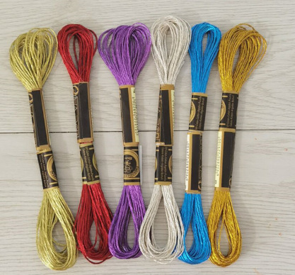 Hilo de punto de cruz de 42 colores, hilo de bordado de poliéster y algodón, bordado puntual, bordado de punto, bordado de punto de cruz