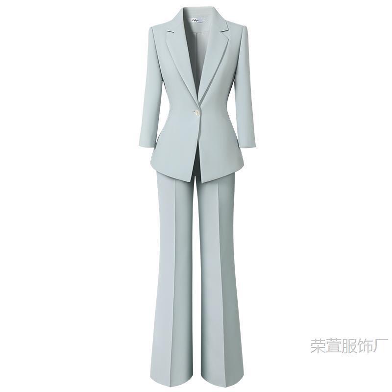 秋季职业西装套装女正装气质时尚七分袖西服OL通勤上班经理工作服|undefined