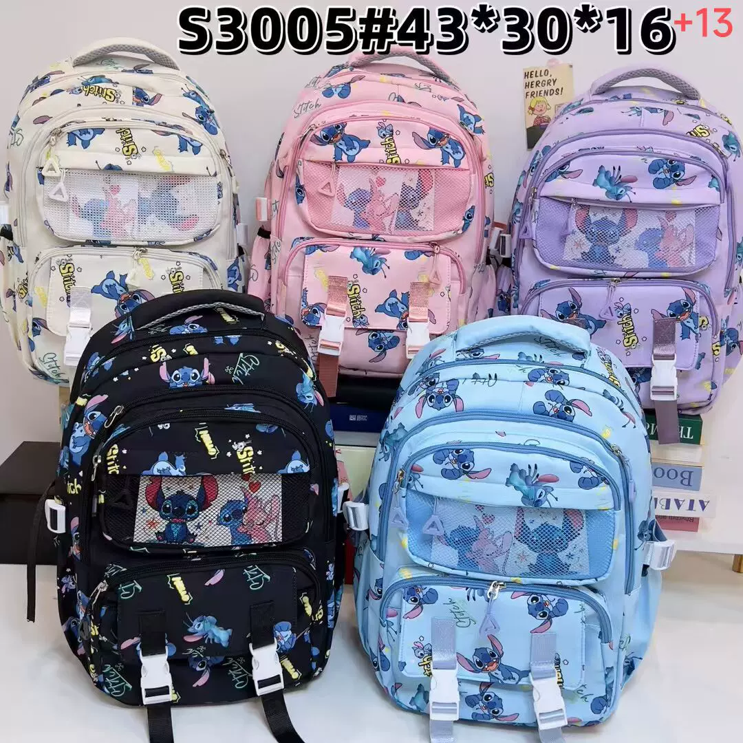 儿童可爱印花卡通书包时尚男孩女童小学生轻便百搭双肩包工厂批发