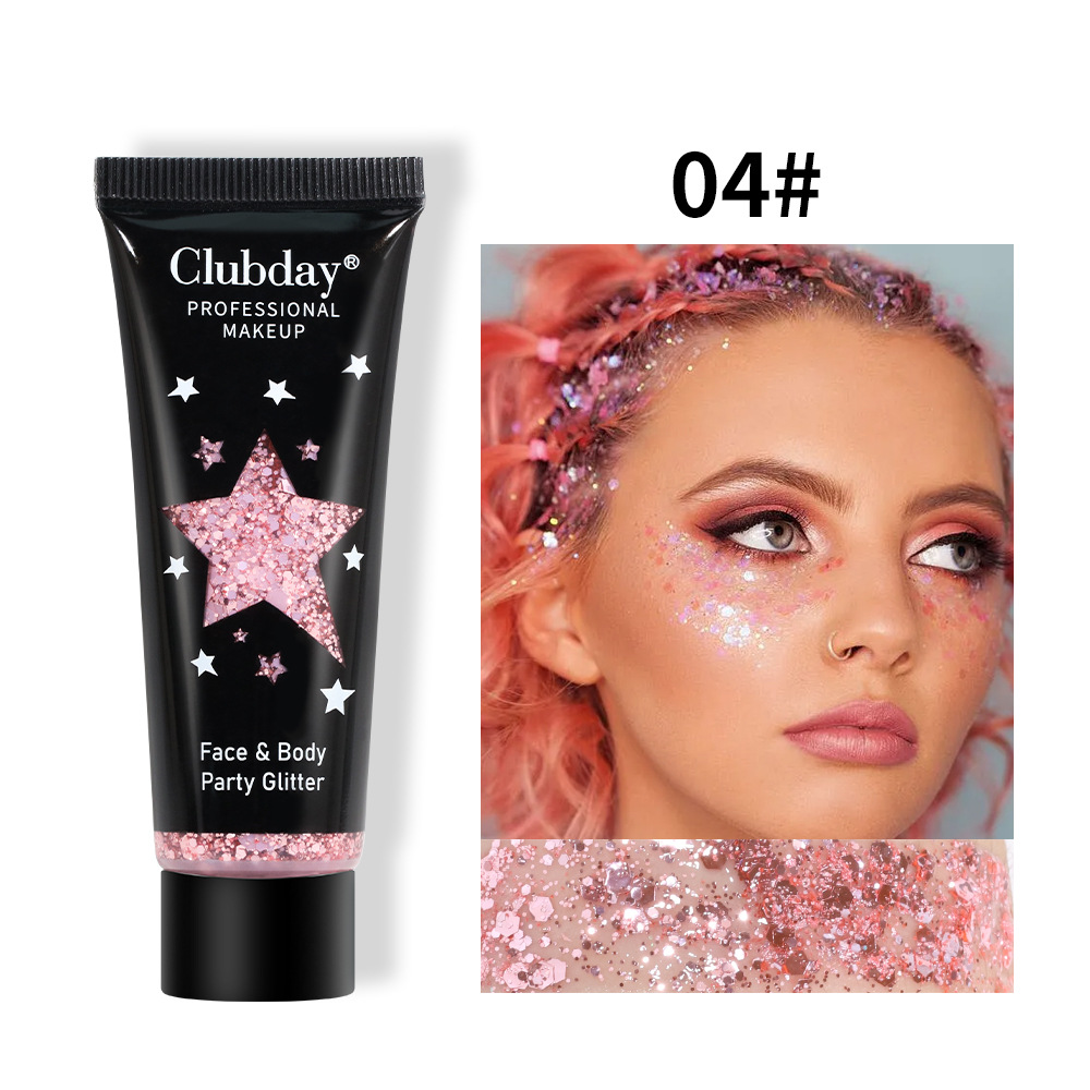 Gel di bellezza liquido con paillettes corpo Trucco natalizio camaleonte ombretto_voghion.com