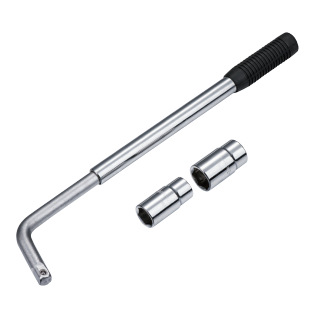 厂家直供 镀铬伸缩L型汽车轮胎扳手 省力拆卸工具
