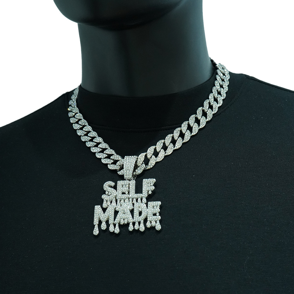 Colgante plateado + collar de 18 pulgadas