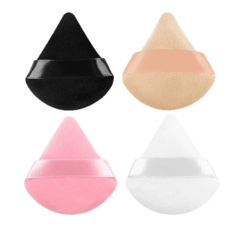 Triangular Makeup Sponge Puff, Soft Velvet Primer Applicator, Multi-Color Travel Size