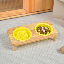 陶瓷宠物慢食碗盘护颈椎猫碗猫咪餐盘防噎缓食猫粮碗狗食盆粮食盘