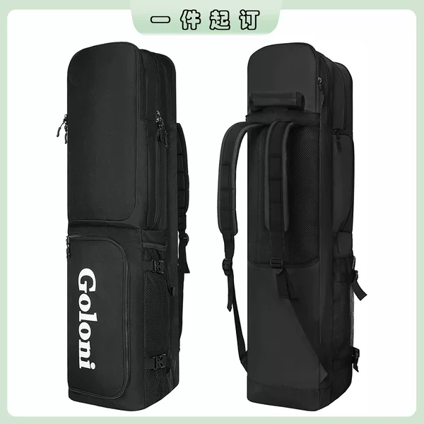Goloni Ball Bag with Shoulder Strap, Hockey Stick Backpack with Shoe Compartment, Dryland Ice Hockey Large Ball Bag, Waterproof