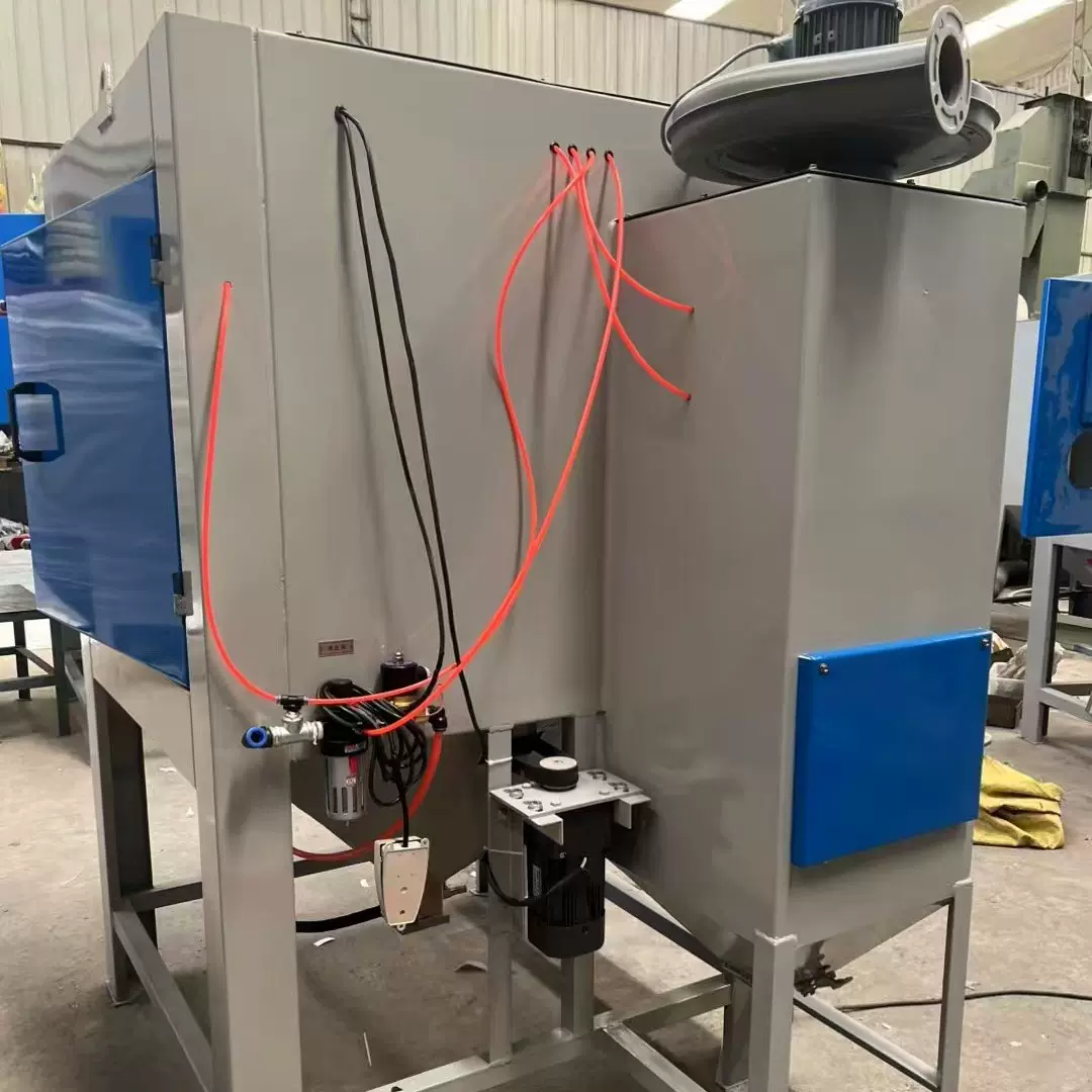 全自动箱式喷砂机输送式平面锈钢铝板自动打砂机小型喷沙机设备