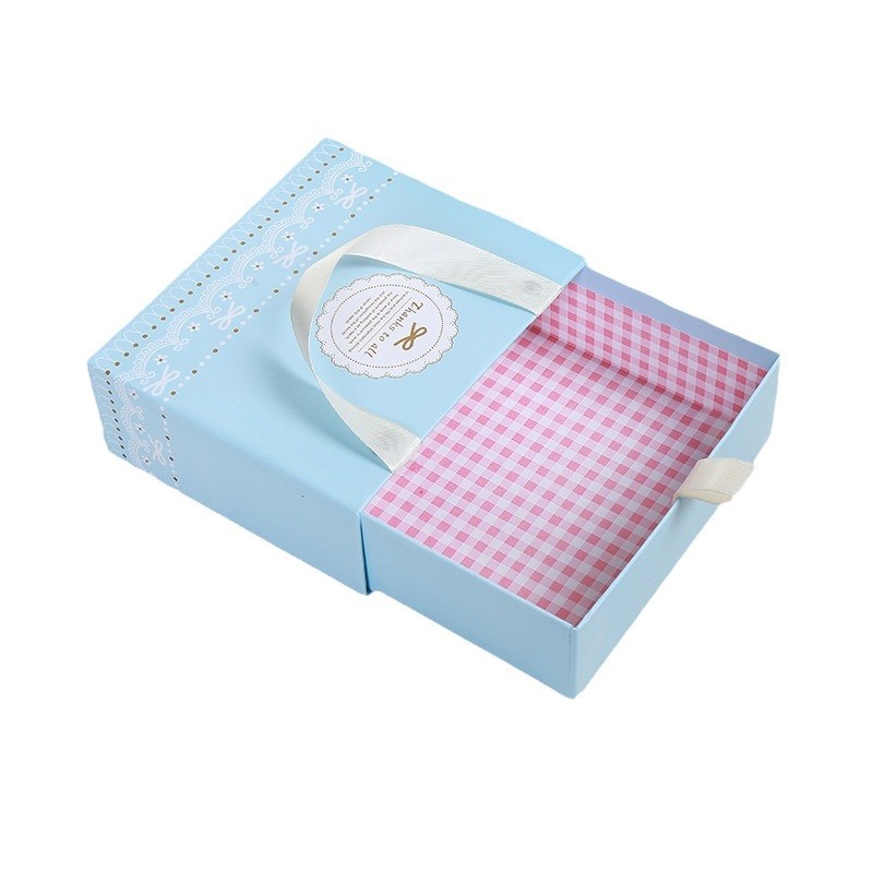 Caja de regalo de cajón extraíbles portátil rosa pequeña y fresca Caja de dulces de graduación Caja de regalo de mano Caja de embalaje de regalo