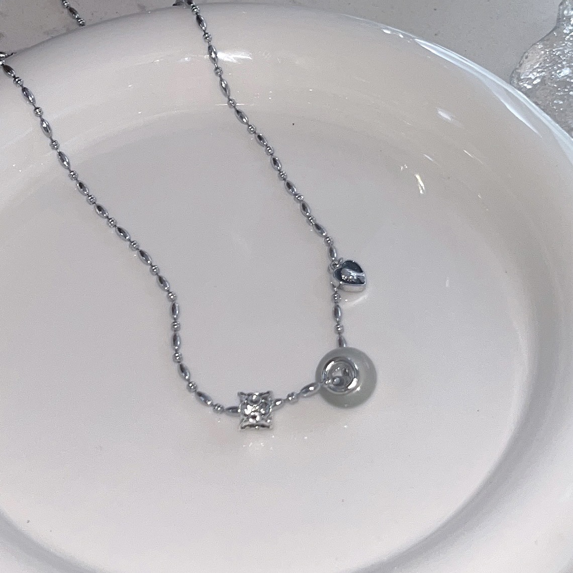 Fashion Heart Shape Stainless Steel Necklace Plating Stainless Steel Necklaces_colorza_5