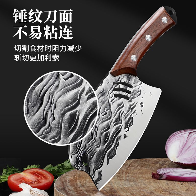Cortar y cortar nuevo cuchillo de cocina cuchillo de cocina de corte de carne doméstico ultrarrápido afilado forjado cabeza de pescado cuchillo de cocina moldeo por inyección image 3