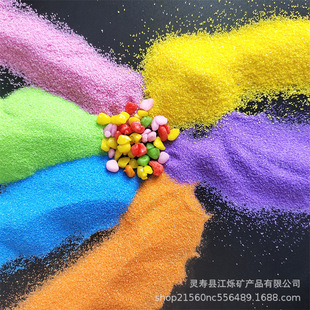 Manufacturer Supplies Colored Sand, Kidsren's Entertainment Beach Landscape Colored Sand, Dyed Colored Sand for Interior and Exterior Wall Decoration of Buildings