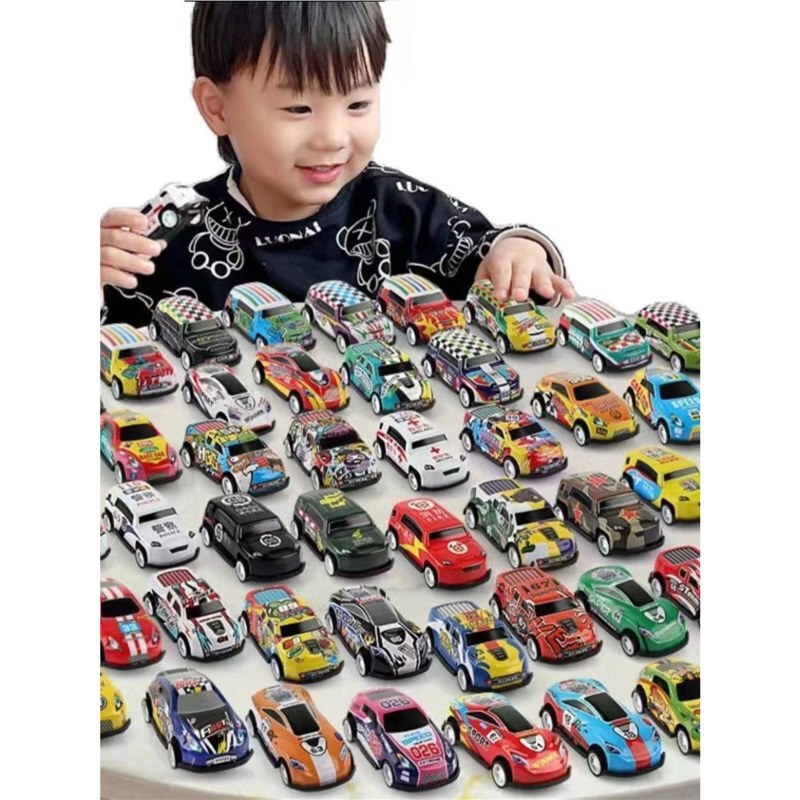 Children's Alloy Car Toy Car Boy 2-6 Years Old Baby Pull-Back Car Inertia Mini Real Racing Model