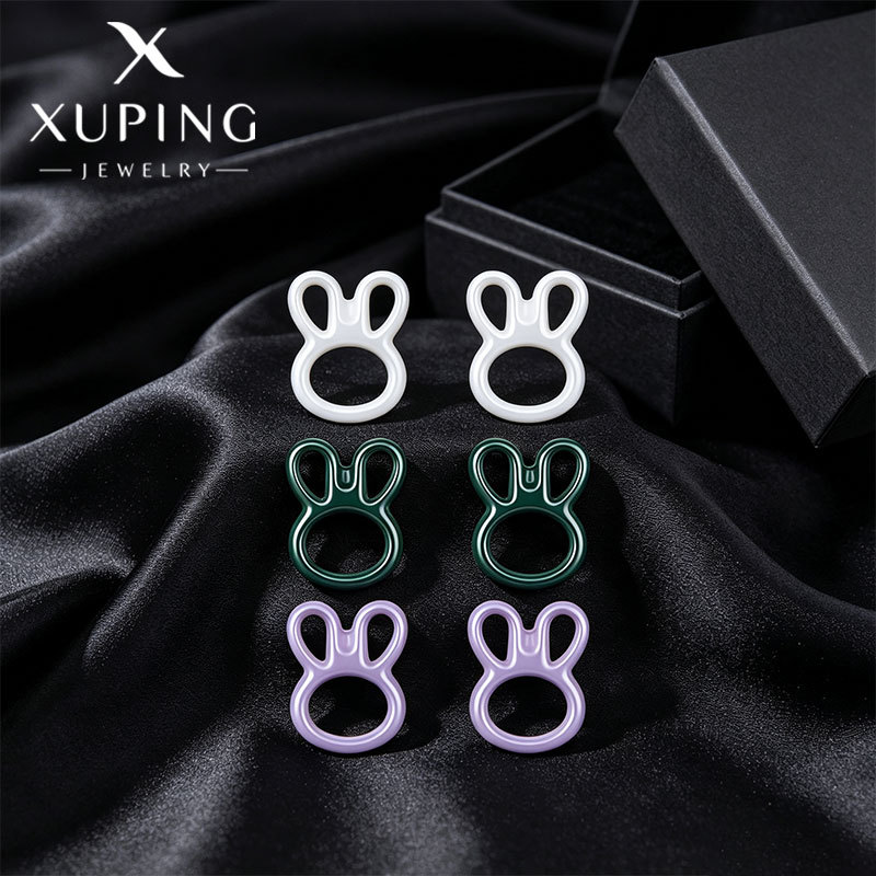 Pendientes de Conejo de Cerámica con Diseño Calado para Mujer image 7