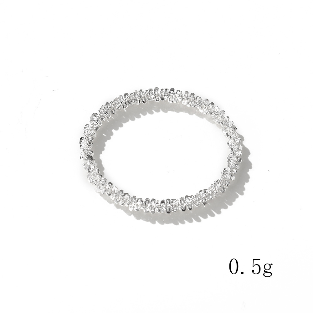 Bague simple créative bague étincelante étoilée Design simple pour femme dans un style froid et tendance Bague alimentaire en argent doré_voghion.com