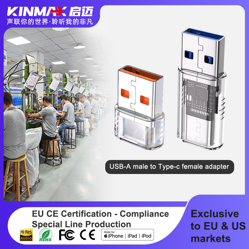 USB 3.0 to Type-C adapter with OTG and fast charging data