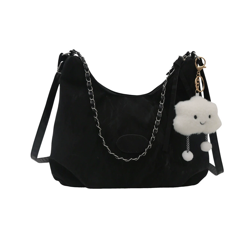 Capacious shoulder bag for students, summer chain, one-shoulder bag